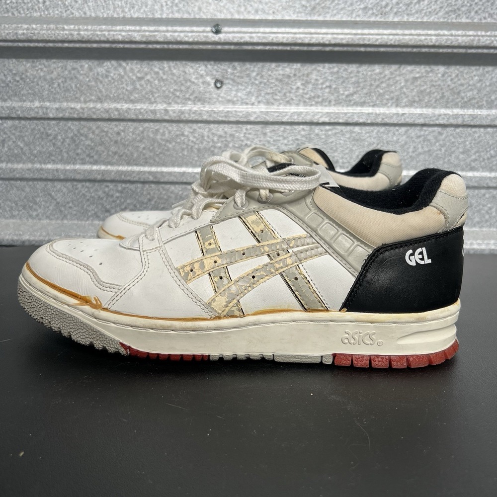 Vintage 90s Asics Mens 9.5 Gel Rage Lo Leather Sneakers Shoes White AS IS Taiwan - Picture 6 of 13